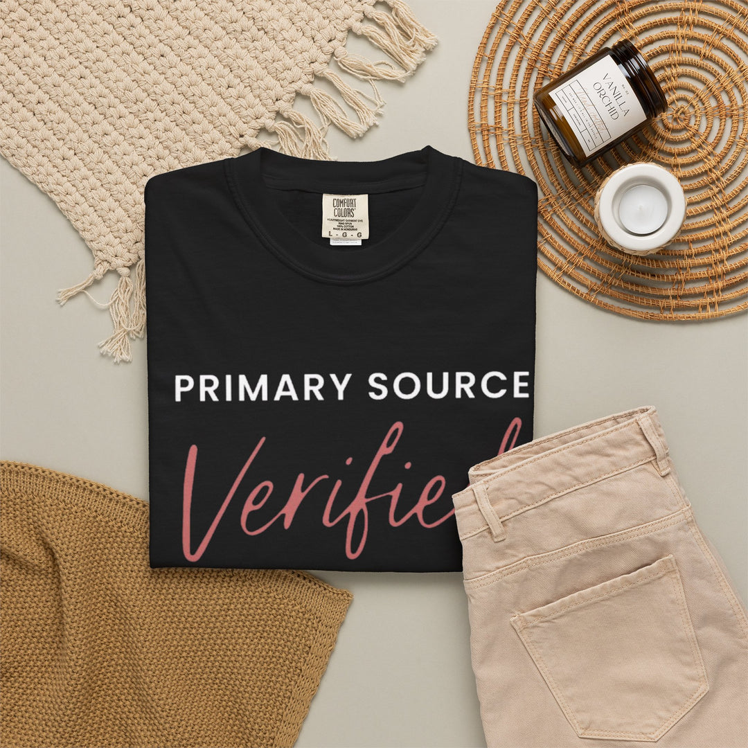 Primary Source Verified Tee (Black) | Verified Society.Co