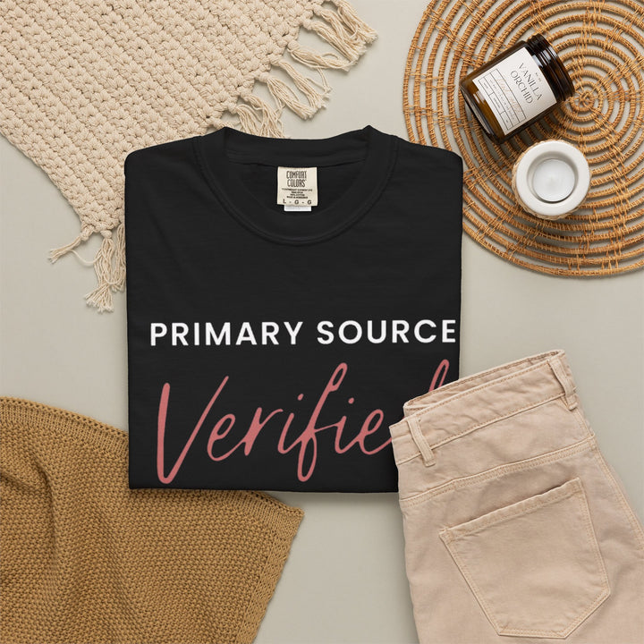 Primary Source Verified Tee (Black) | Verified Society.Co
