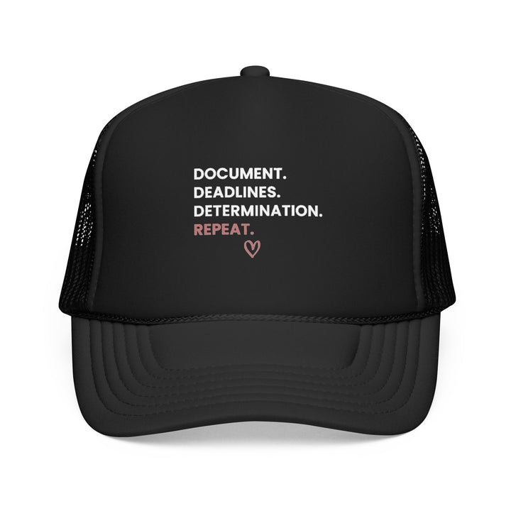 Document. Deadlines. Determination. Repeat. Mesh Cap | Verified Society.Co