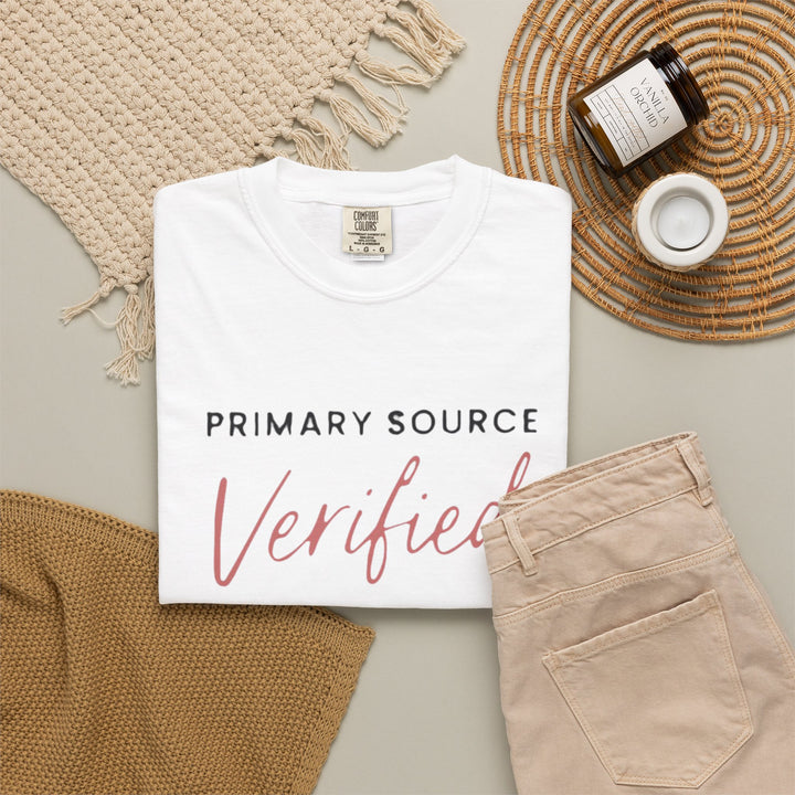 Primary Source Verified Tee (White)  | Verified Society.Co