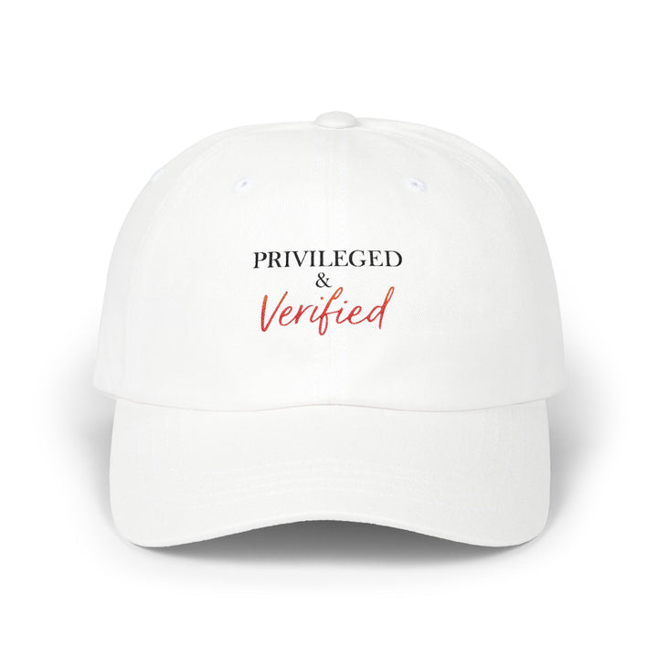 Privileged & Verified Cap (White) | Verified Society.Co