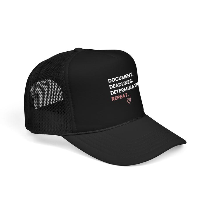 Document. Deadlines. Determination. Repeat. Mesh Cap | Verified Society.Co
