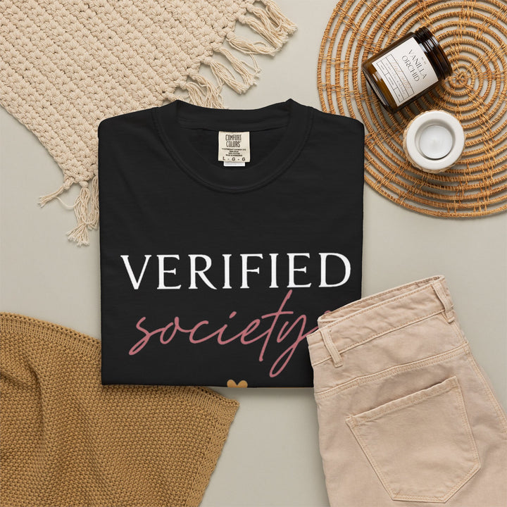 Verified Society: For the Professionals Who Verify the World tee (Black) | Verified Society.Co