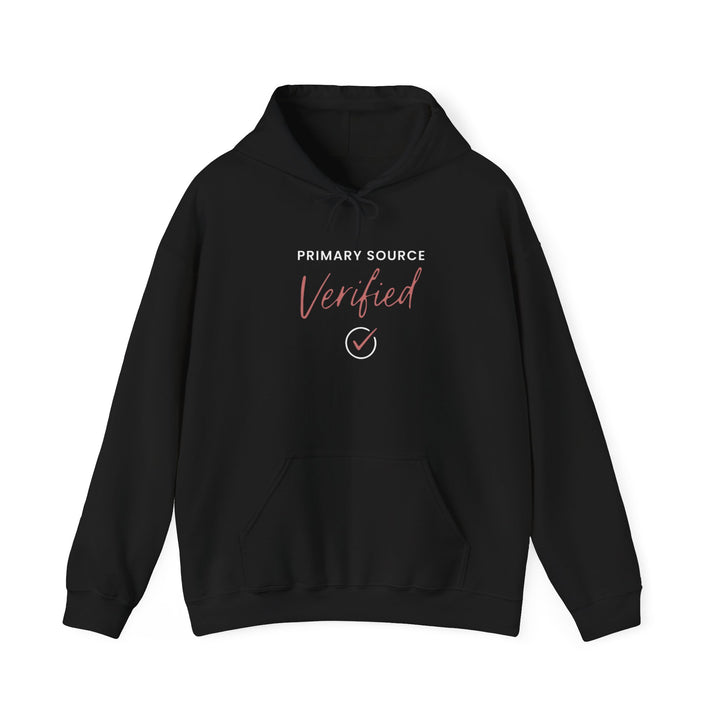 Primary Source Verified Hoodie (Black)| Verified Society.Co